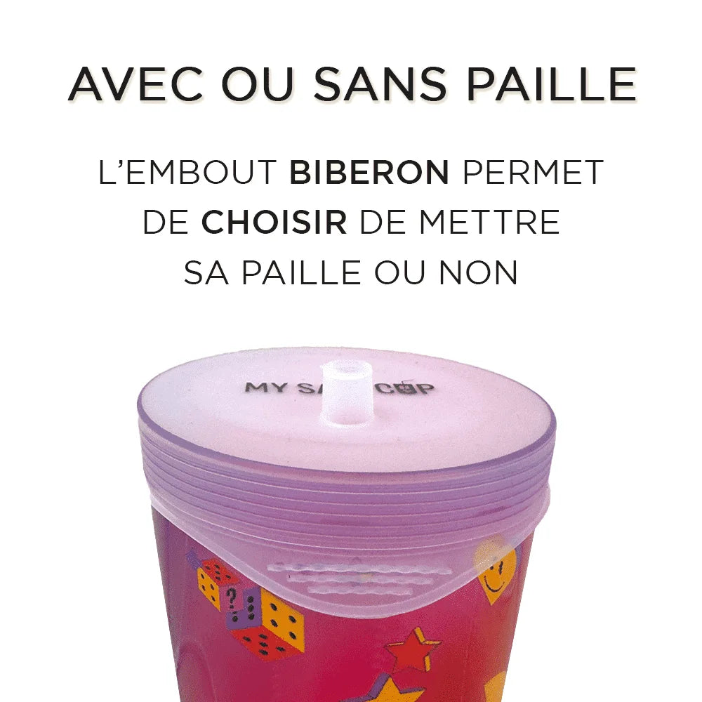 capote de verre biberon avec ou sans paille